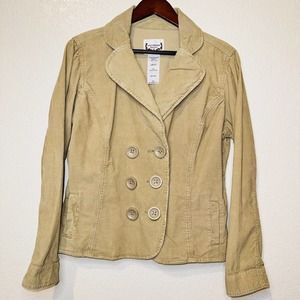 Levi’s Strauss Signature Vintage Women’s Beige Corduroy  Fitted Blazer Size XL